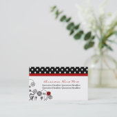 Polka Dot Trimmed Lady Bug Visitekaartjes (Staand voorkant)