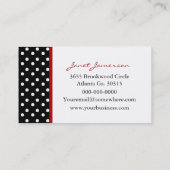 Polka Dot Trimmed Lady Bug Visitekaartjes (Achterkant)