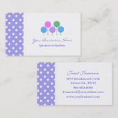 Polka Dot Trimmed Snoep Visitekaartjes (Voorkant / Achterkant)