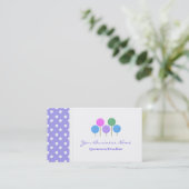Polka Dot Trimmed Snoep Visitekaartjes (Staand voorkant)