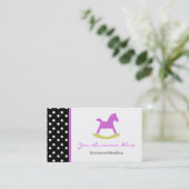 Polka Dot Trimmed Visitekaartje (Staand voorkant)