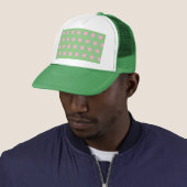 Polka Dot Trucker Hat (Sage Green & Pastel Pink) Trucker Pet (In situ)