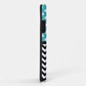 Polka Dot Turquoise & Chevron iPhone 5 Hoesje (Achterkant/rechts)