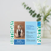 Polka Dot Uitnodiging voor tweede verjaardagsfeest Briefkaart (Staand voorkant)