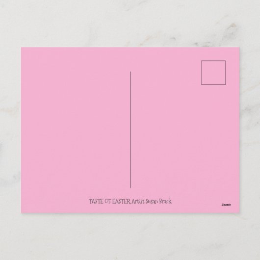 POLKA DOT UNICORN EN EASTER EGG BASKET, VANTASY FEESTDAGENKAART (Achterkant)