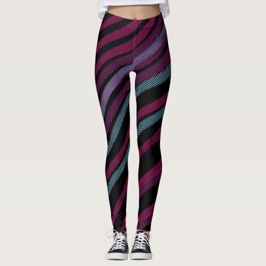 Polka Dot universele GYM running zwart ontwerp Leggings (Voorkant)