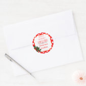 Polka Dot Vakantie Kerstmis Bakkerij Gebakken Koek Ronde Sticker (Envelop)