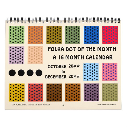Polka Dot van de Maand - 15 maanden - Gepersonalis Kalender (Hoes)