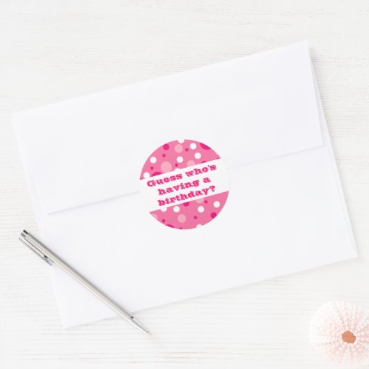 Polka Dot Verjaardag Sticker (Envelop)