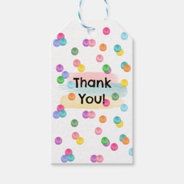 Polka Dot Verjaardagsfeestje Uitnodigen Cadeaulabel