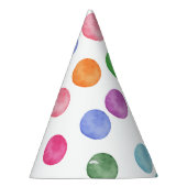 Polka Dot Verjaardagsfeestje Uitnodigen Feesthoedjes (Rechts)