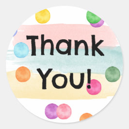 Polka Dot Verjaardagsfeestje Uitnodigen Ronde Sticker