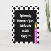 polka dot verjaardagsofferte kaart (Voorkant)