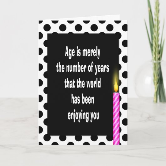 polka dot verjaardagsofferte kaart (Voorkant)