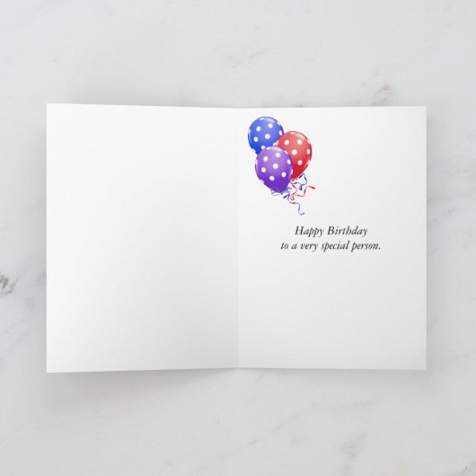 polka dot verjaardagsofferte kaart (Binnen)