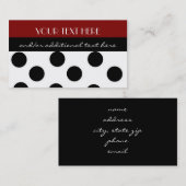 Polka Dot Visitekaartje (Voorkant / Achterkant)