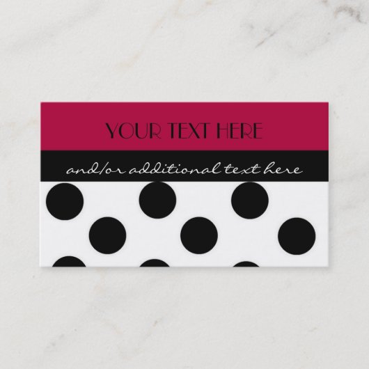 Polka Dot Visitekaartje (Voorkant)