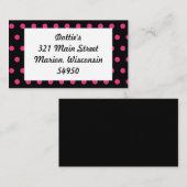 Polka Dot Visitekaartjes (Zwart & Neon Roze) (Voorkant / Achterkant)
