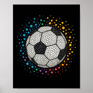 Polka Dot Voetbal Grappige Stippen Dag Voor Jongen Poster