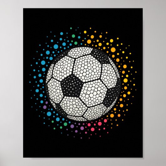 Polka Dot Voetbal Grappige Stippen Dag Voor Jongen Poster (Voorkant)