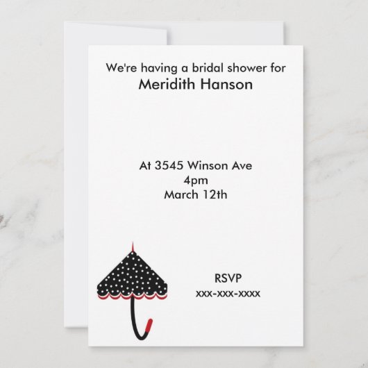 Polka Dot Vrijgezellenfeest Kaart (Achterkant)