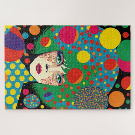 Polka-dot Vrouw Legpuzzel (Horizontaal)