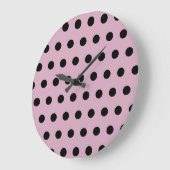 Polka Dot Wall klok (roze en zwart) (Hoek)