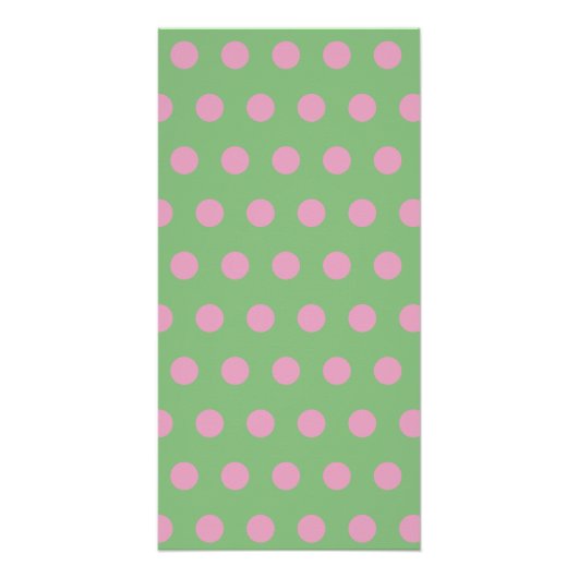 Polka Dot Wall Poster (Sage Green & Pastel Pink) (Voorkant)