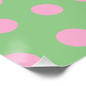 Polka Dot Wall Poster (Sage Green & Pastel Pink) (Hoek)