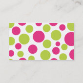 Polka Dot Watermelon Business Calling Card Visitekaartje (Achterkant)