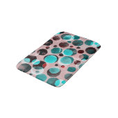 Polka dot waterverf, abstract patroon. badmat (Gekanteld)