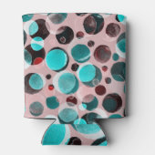 Polka dot waterverf, abstract patroon. blikjeskoeler (Achterkant)