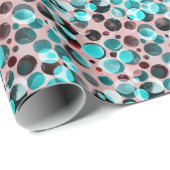 Polka dot waterverf, abstract patroon. cadeaupapier (Rol Hoek)