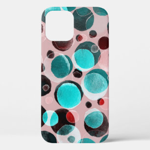 Polka dot waterverf, abstract patroon. Case-Mate iPhone case