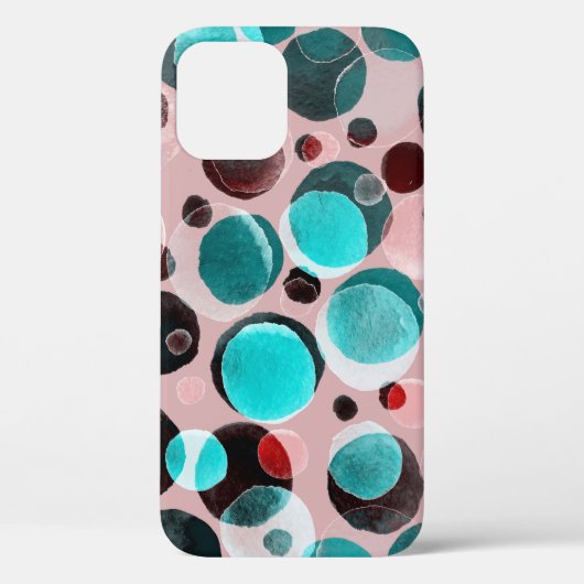 Polka dot waterverf, abstract patroon. Case-Mate iPhone case (Achterkant)