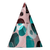 Polka dot waterverf, abstract patroon. feesthoedjes (Achterkant)