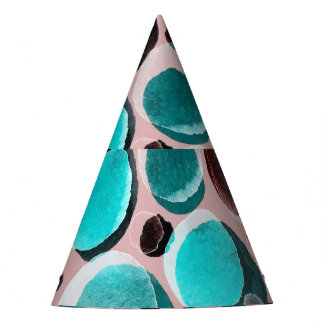 Polka dot waterverf, abstract patroon. feesthoedjes