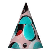 Polka dot waterverf, abstract patroon. feesthoedjes (Links)