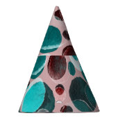 Polka dot waterverf, abstract patroon. feesthoedjes (Rechts)