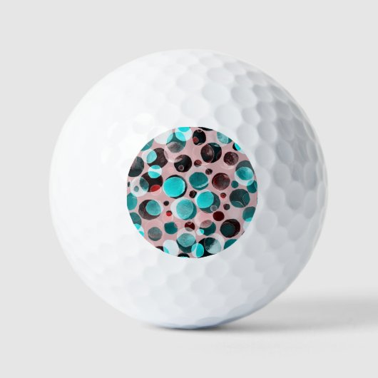 Polka dot waterverf, abstract patroon. golfballen (Voorkant)