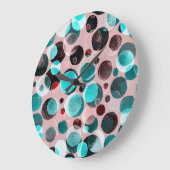 Polka dot waterverf, abstract patroon. grote klok (Hoek)