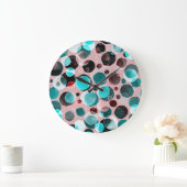 Polka dot waterverf, abstract patroon. grote klok (Huis)