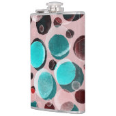 Polka dot waterverf, abstract patroon. heupfles (Links)