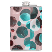 Polka dot waterverf, abstract patroon. heupfles (Achterkant)