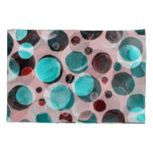 Polka dot waterverf, abstract patroon. kussensloop (Achterkant)