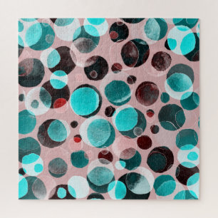 Polka dot waterverf, abstract patroon. legpuzzel