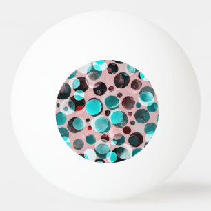 Polka dot waterverf, abstract patroon. pingpongbal