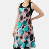 Polka dot waterverf, abstract patroon. schort (Insitu)