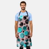 Polka dot waterverf, abstract patroon. schort (Gedragen)