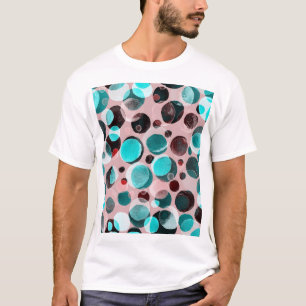 Polka dot waterverf, abstract patroon. t-shirt
